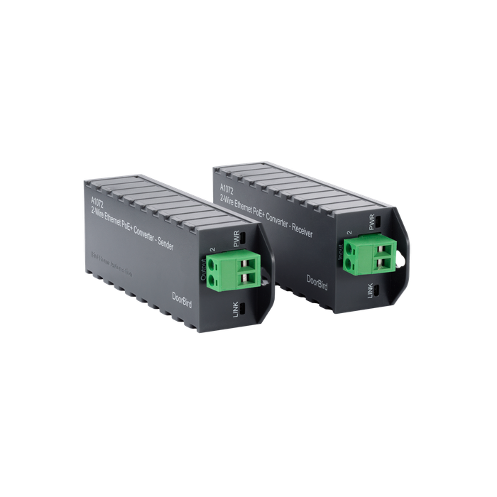 DoorBird 423860360 A1072 2-Wire Ethernet PoE Converter for Long-Range IP Video Door Station Installations