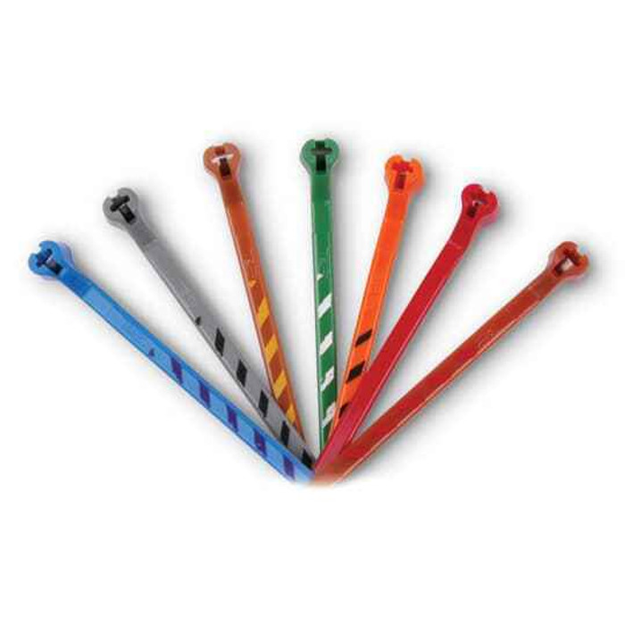 Ty-Rap 696-40527-3-7 STRIPED CBL TIE 18LB 4IN ORG/PUR NY