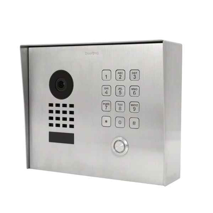 DoorBird D21DKV Surface Mount Housing (Backbox). Fits D21DKV IP Video Door Station Only. Stainless Steel V4A (Salt-Water and Grinding Dust Resistant), Brushed.
