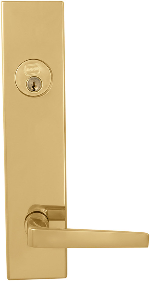 Omnia D12036A Single Cylinder Deadbolt Lever Lockset with Solid Brass Construction