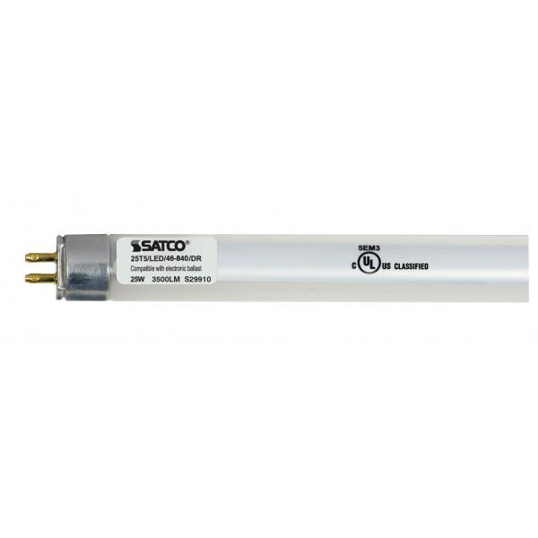 Satco Lighting SAT-S29910 25 Watt T5 LED - Miniature bi-pin base - 4000K - 50000 Average rated hours - 3500 Lumens - Type A - Ballast dependent