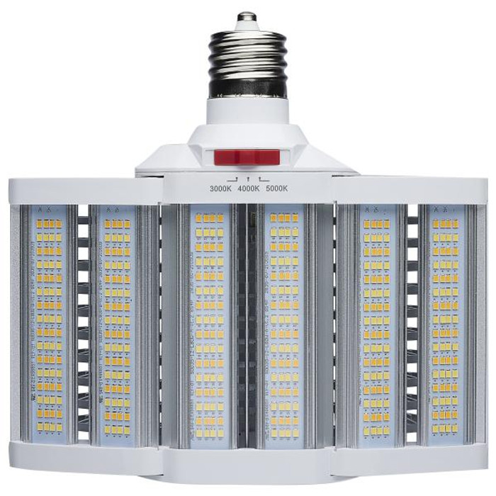 Satco Lighting SAT-S28932R1 LED Shoe Box Lamp - 60/70/80 Wattage Selectable - 3K/4K/5K CCT Selectable - 120-277 Volt - White Finish
