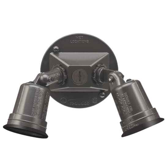 Red Dot S513BREG 2-LAMP BRZ W/3 HOLE RND CVR W/GASK