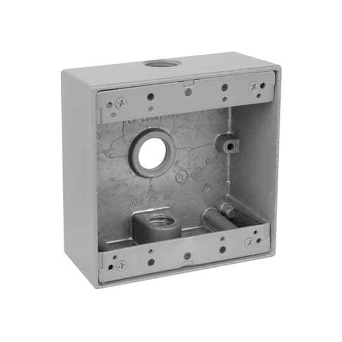 Red Dot 2IH3-1 RAINTIGHT DEVICE BOX 2 GANG, 3HOLE