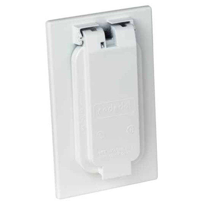 Red Dot S309WHE DUPLEX RECPT COVER VERTICAL WHITE