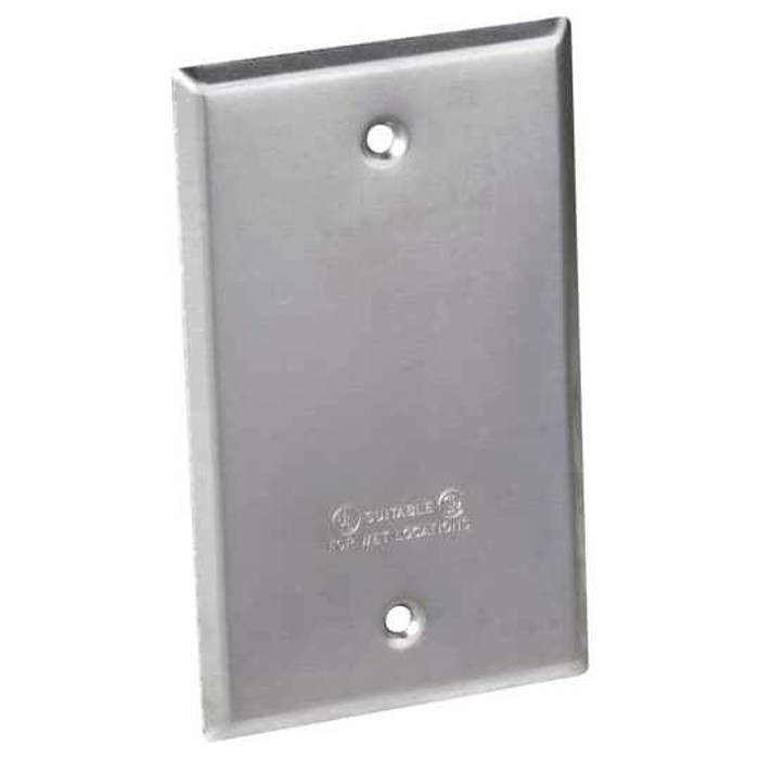 Red Dot S340E-RL 1 GANG RECT BLANK COVER SILVER