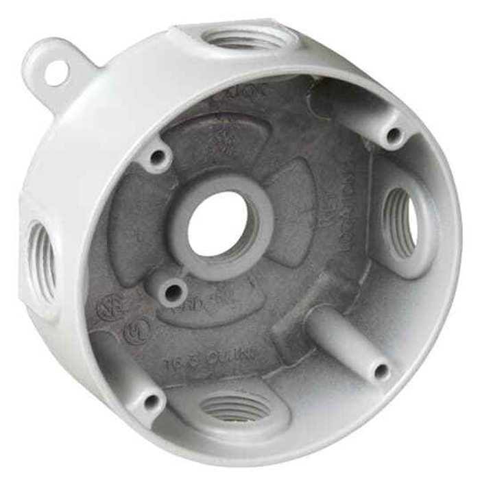 Red Dot S110WHE 5 HOLE.5 INCH ROUND BOX WHITE
