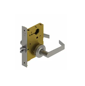 Hager 3810E - 3800 Series Grade 1 Passage Mortise Lock Lever with Escutcheon, Non-keyed, 2-3/4" Backset