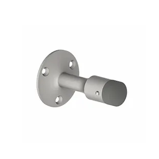 Hager 255S Heavy-Duty Wall Stop with Cast Brass Construction and Rubber Bumper