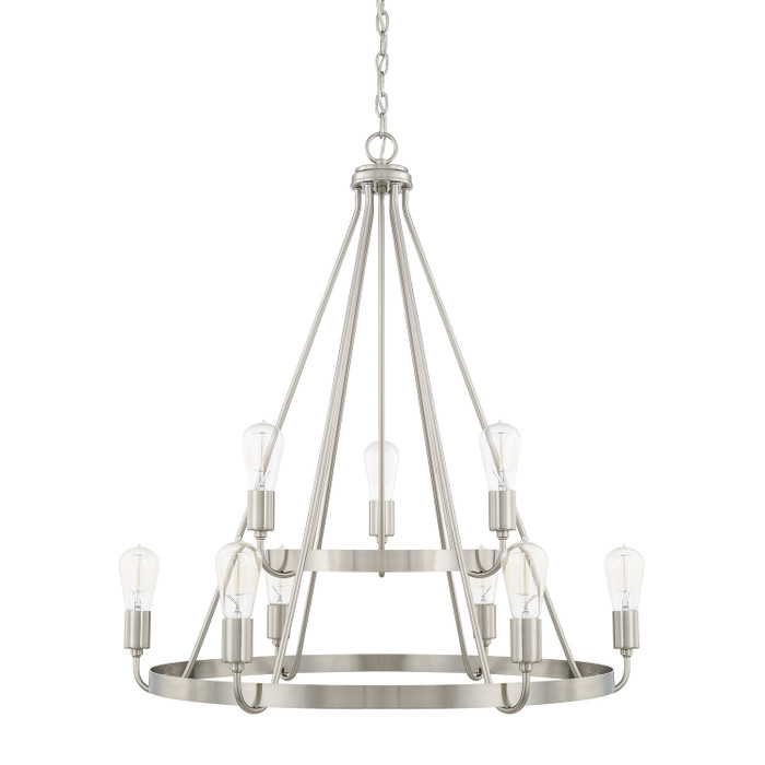 Capital Lighting CAP-420091 Tanner Urban / Industrial 9-Light Chandelier