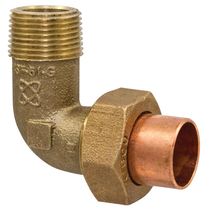 Nibco 707-4-6-LF 90-Degree Union Elbow C x M - Performance Bronze®