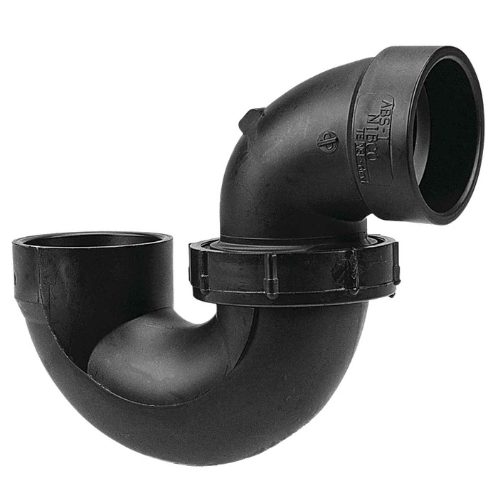 Nibco 5895 P-Trap with Union Joint Hub x Hub - ABS DWV - Fast Free
