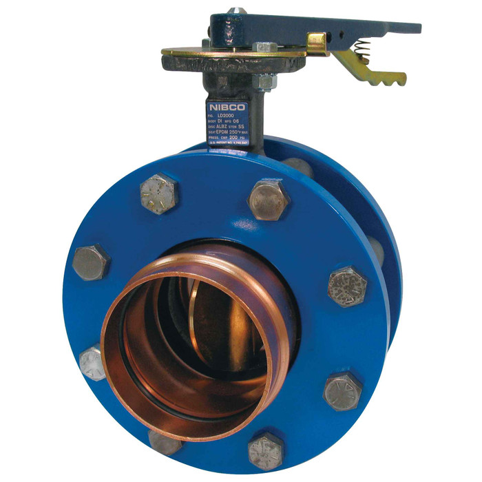 Nibco PFD-2000 Butterfly Valve - Ductile Iron, Press x Press Female Ends, 200 PSI