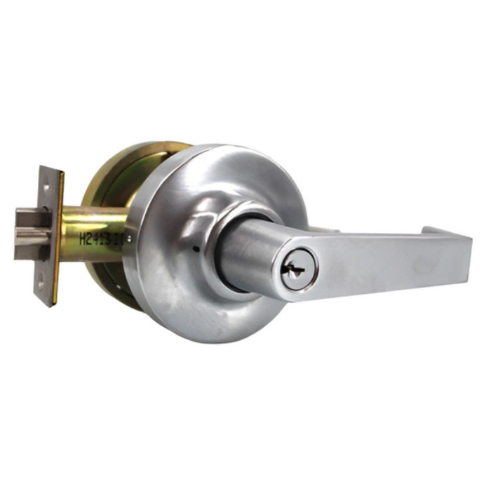 Marks USA 195T Corridor Clutched Lever Lockset, Marks C Keyway, 6 Pin, 2-3/4in Backset, ANSI Strike, Grade 1