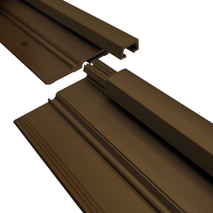 Pemko PemKonnect Modular Full Surface Heavy Duty Geared Continuous Hinge, 2 Pieces - 83in, Dark Bronze Aluminum