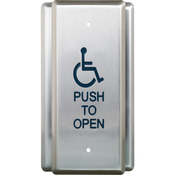 Camden CM-35 Series OBC Compliant Narrow Push Plate Switch, Handicap Symbol/Push To Open