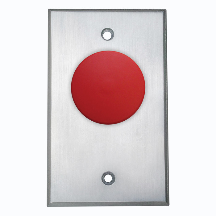 Camden CM-4000 Series 1-5/8" Mushroom Pushbutton, Aluminum Faceplate Camden CM-4000 Series 1-5/8" Mushroom Pushbutton, Aluminum Faceplate