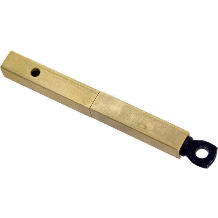 Corbin Russwin swivel spindle assembled, brass finish, showing set screw hole and pivot ring