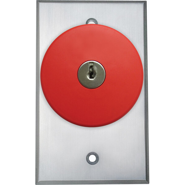 Camden CM-6000 Series 2-3/8" Red Locking Mushroom Switch
