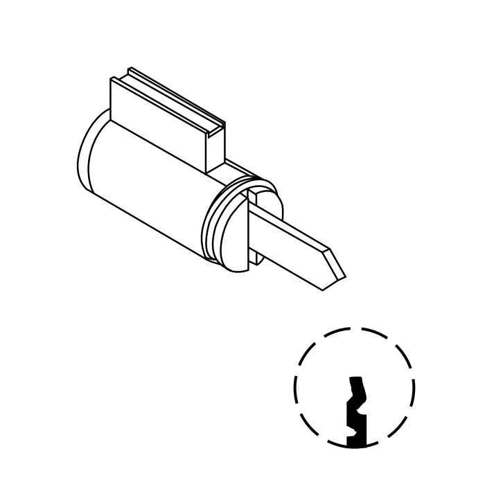 Corbin Russwin 2200-001 Key-In-Lever/Knob Conventional Cylinder, for Schlage AL and ND Series Levers