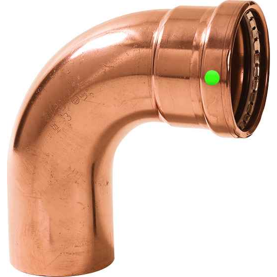 Viega 20648 ProPress 90° street elbow Smart Connect technology Copper, 4'' x 4''