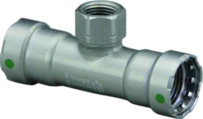 Viega 25470 MegaPress tee Smart Connect technology Carbon steel, 2'' x 2'' x 1-1/4''