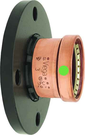 Viega 20863 ProPress adapter flange 2 - pc Smart Connect technology Copper, 4'' - 8