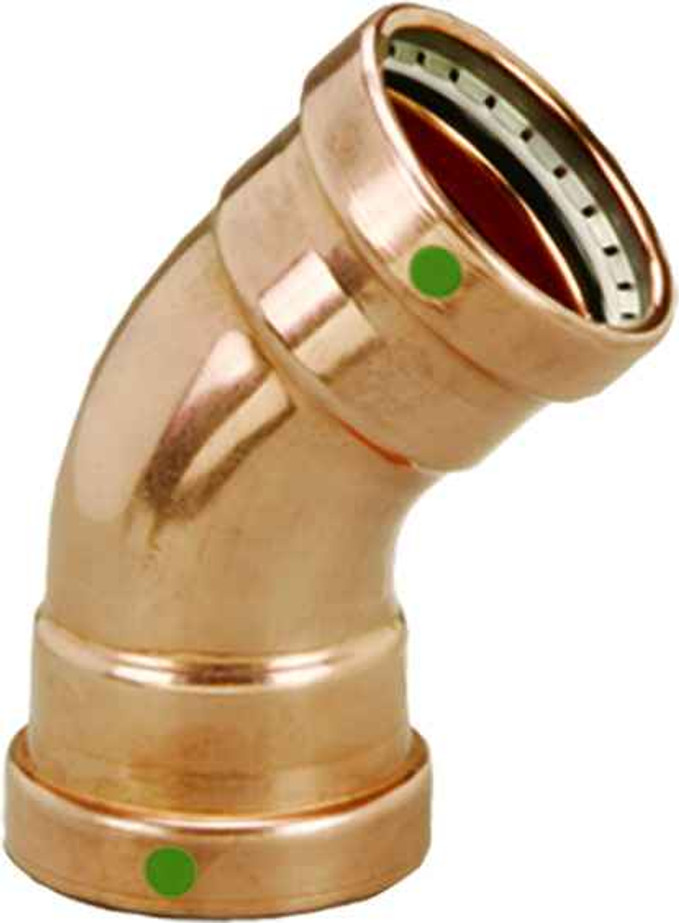 Viega 20658 ProPress 45° elbow Smart Connect technology Copper, 3'' x 3''