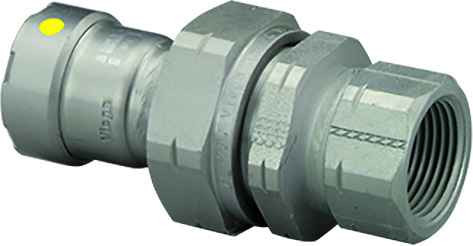 Viega 25661 MegaPressG union Smart Connect technology Carbon steel, 1'' x 1''