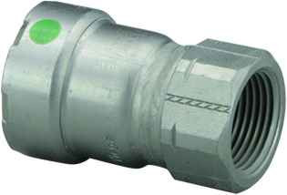 Viega 25140 MegaPress adapter Smart Connect technology Carbon steel, 1'' x 1''