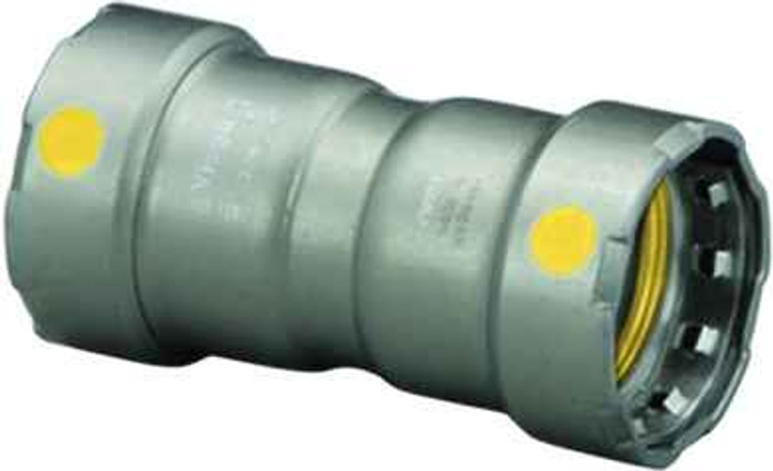 Viega 25011 MegaPressG coupling With stop Smart Connect technology Carbon steel, 1'' x 1''