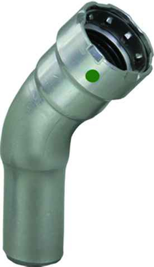 Viega 26125 MegaPress 45° street elbow Smart Connect technology Carbon steel, 2'' x 2''
