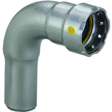 Viega 26071 MegaPressG 90° street elbow Smart Connect technology Carbon steel, 1-1/2'' x 1-1/2''