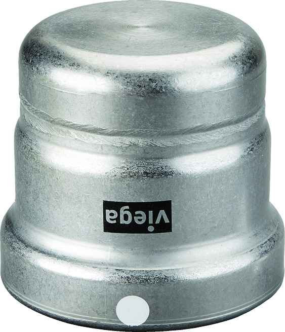 Viega 26765 MegaPress cap Smart Connect technology Carbon steel, 3''