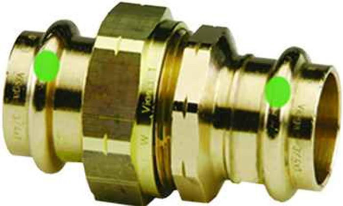Viega 79130 ProPress union Smart Connect technology Zero Lead Bronze, 3/4'' x 3/4''