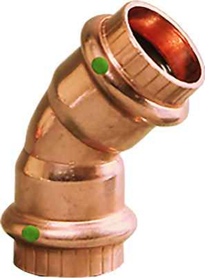 Viega 77028 ProPress 45° elbow Smart Connect technology Copper, 1'' x 1'' Viega 77028 ProPress 45° elbow Smart Connect technology Copper, 1'' x 1''