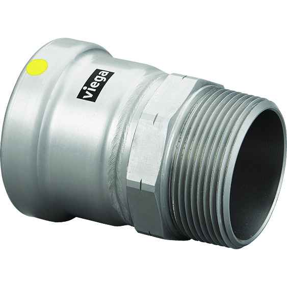 Viega 28740 MegaPressG adapter Smart Connect technology Carbon steel, 2-1/2'' x 2-1/2''