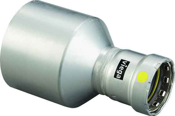 Viega 28835 MegaPressG reducer Smart Connect technology Carbon steel, 3" x 2-1/2''