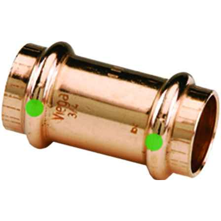 Viega 78052 ProPress coupling With stop Smart Connect technology Copper, 3/4'' x 3/4''
