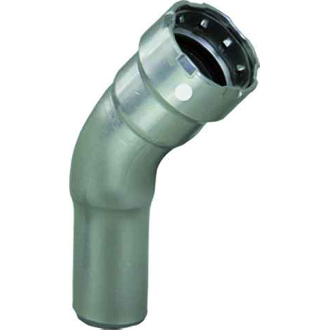 Viega 84915 MegaPress 45° street elbow Smart Connect technology Carbon steel, 1'' x 1''