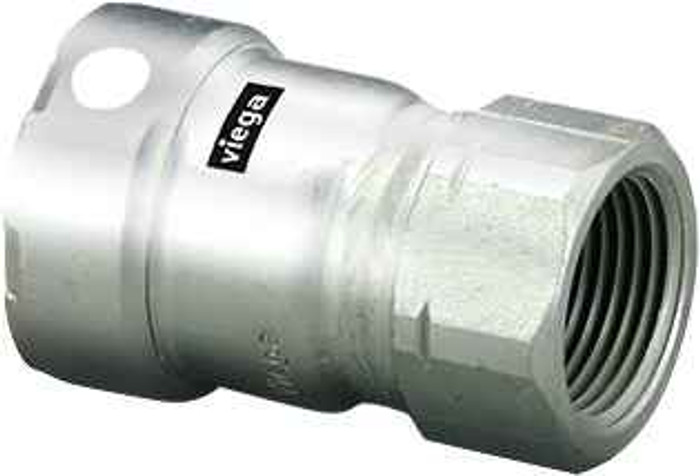 Viega 91250 MegaPress adapter Smart Connect technology 316 stainless steel, 1'' x 1''