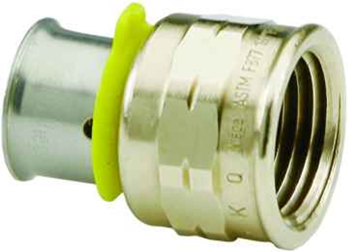 Viega 91560 PureFlow Press adapter Zero Lead Bronze, 1'' x 1''