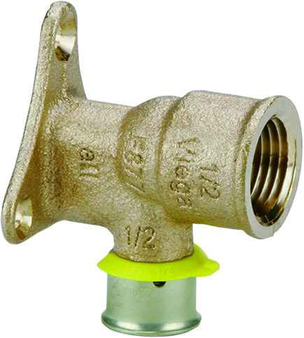 Viega 94520 PureFlow Press 90° drop ear elbow Zero Lead Bronze, 1/2'' x 1/2''