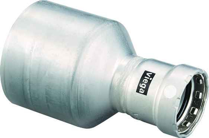 Viega 95695 MegaPress reducer Smart Connect technology 304 stainless steel, 4'' x 2-1/2'' Viega 95695 MegaPress reducer Smart Connect technology 304 stainless steel, 4'' x 2-1/2''