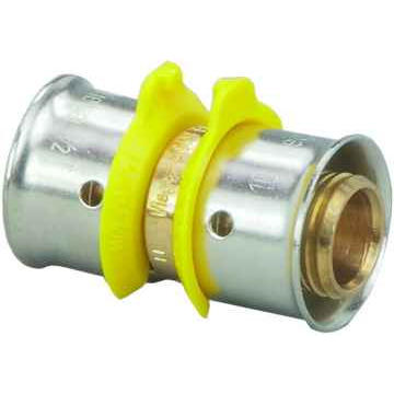 Viega 93020 PureFlow Press coupling Zero Lead Bronze, 1/2'' x 1/2''
