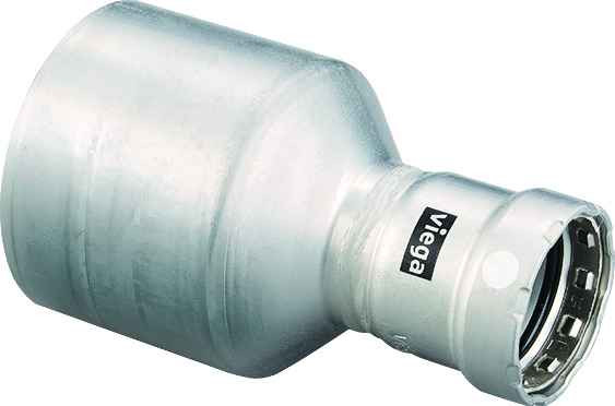 Viega 98330 MegaPress reducer Smart Connect technology, 2-1/2'' x 2''