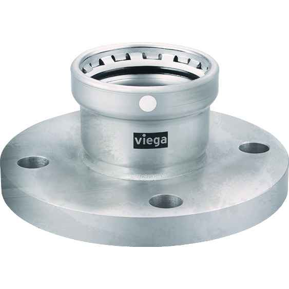 Viega 95730 MegaPress flange Smart Connect technology 304 stainless steel, 4''