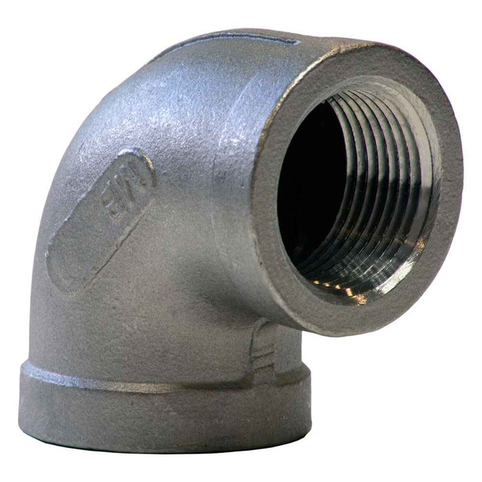 Merit Brass Stainless Steel Cast 150# Fitting, 1-1/2" 150# 304 SS 90 ELBOW ISO 49