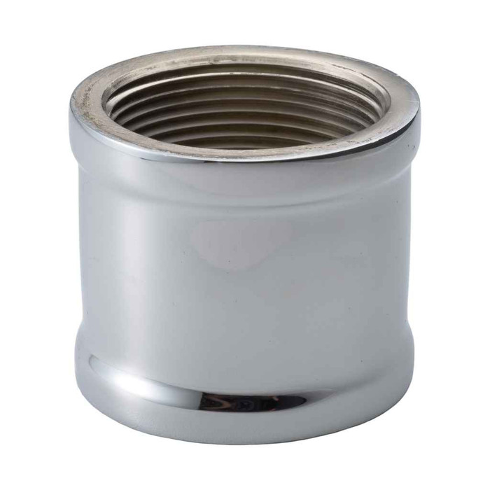 Merit Brass Chrome Plated Fitting, 3/4" 125# CP LEADED BR COUPLING B456