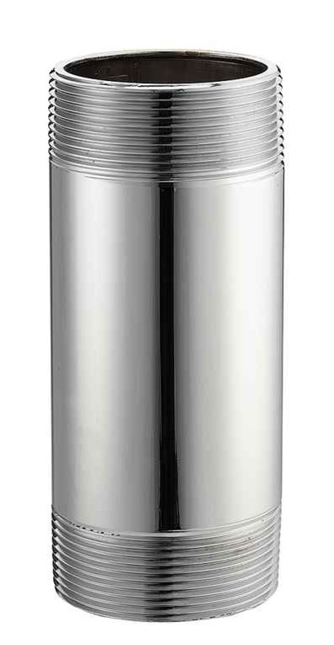 Merit Brass Chrome Plated Nipple, 1/4" X 3" CHROME PLATED LEAD FREE BRASS NIPPLE